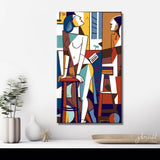 Malen nach Zahlen Akt zwei Frauen geometrisch modern DIY Kunst Deko modernes Wandbild