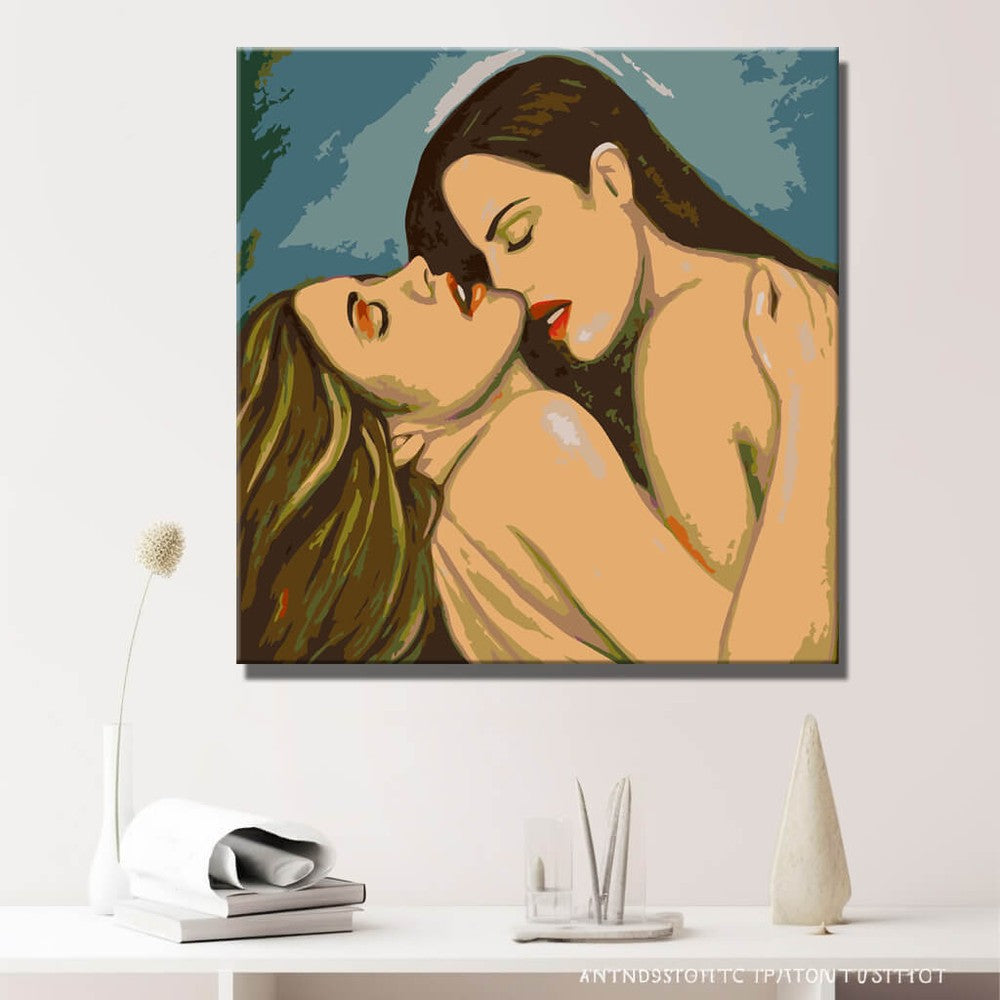 Malen nach Zahlen Akt Frauen intim DIY Kunst Deko modernes Wandbild