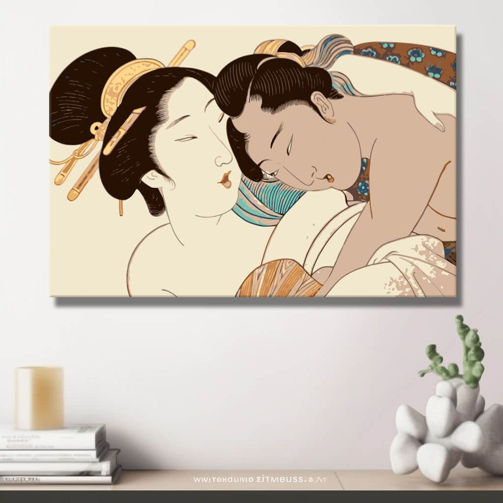 Malen nach Zahlen Akt Frauen japanisch DIY Kunst Deko modernes Wandbild