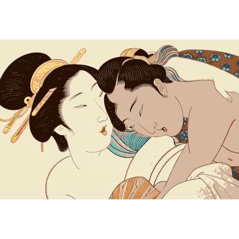 Malen nach Zahlen Akt Frauen japanisch