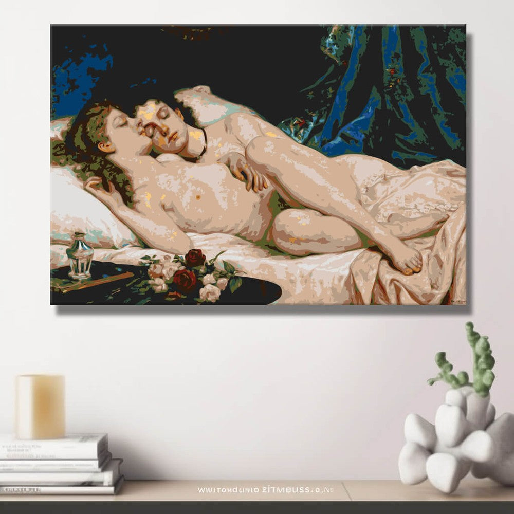 Malen nach Zahlen Akt Paar klassisch DIY Kunst Deko modernes Wandbild