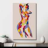 Malen nach Zahlen Akt Frau Farbflächen stehend DIY Kunst Deko modernes Wandbild