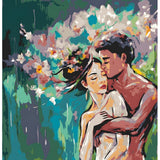 Malen nach Zahlen Paar Liebe Blumen Romantisch
