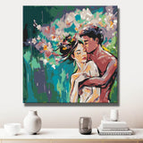 Malen nach Zahlen Paar Liebe Blumen Romantisch