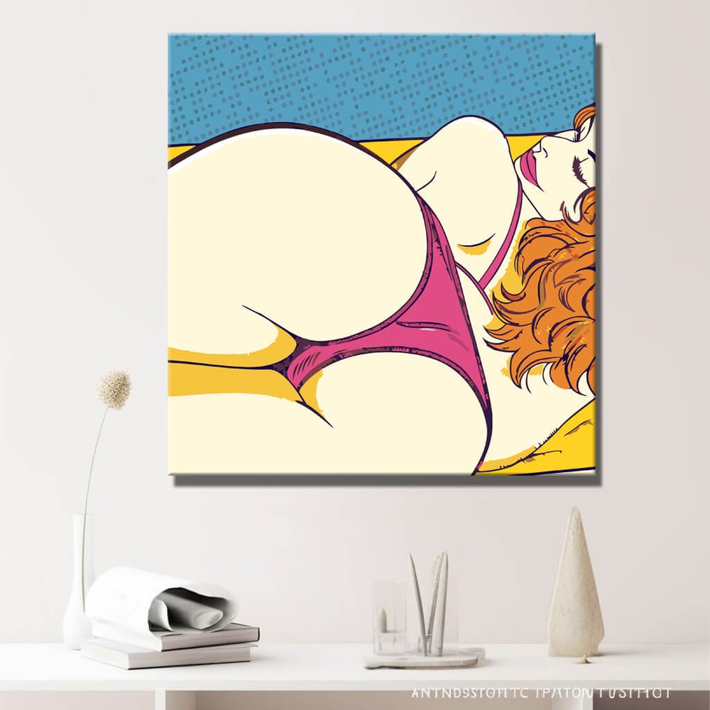 Malen nach Zahlen Pinup Frau Sonne Retro
