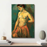 Akt Frau stehend grün natur DIY Kunst Deko modernes Wandbild