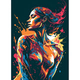 Malen nach Zahlen Akt Frau Abstrakt Bunt Modern Portrait