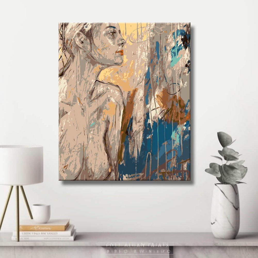 Akt Frau Porträt ruhig DIY Kunst Deko modernes Wandbild