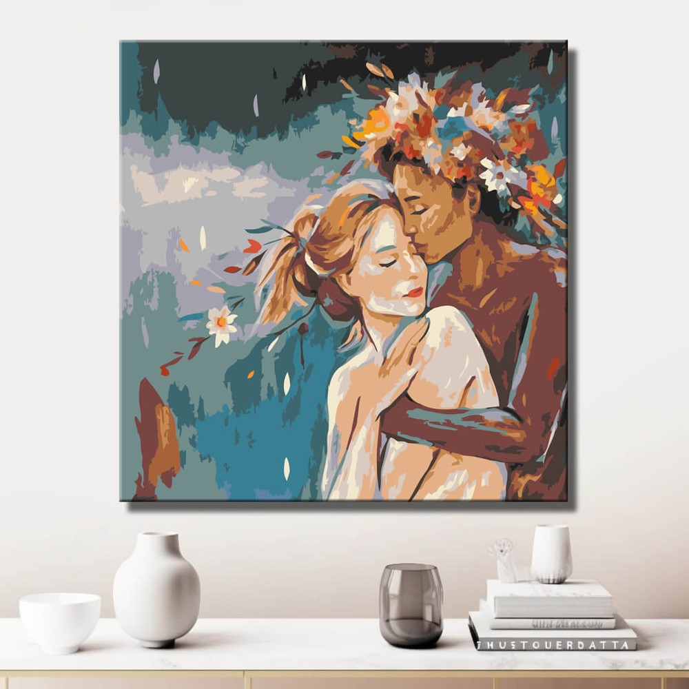 Malen nach Zahlen Paar Liebe Akt Frau Mann Romantisch Kunst