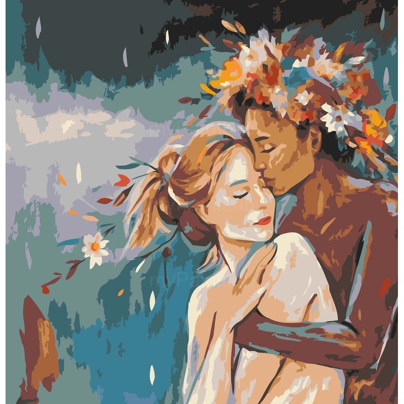 Malen nach Zahlen Paar Liebe Akt Frau Mann Romantisch Kunst