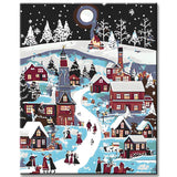 Malen nach Zahlen Weihnachten Illustration Weihnachtsdorf Winter
