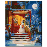 Malen nach Zahlen Weihnachten Christmas Motiv Illustration Kinder