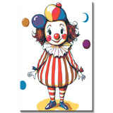 Malen nach Zahlen Clown Mädchen