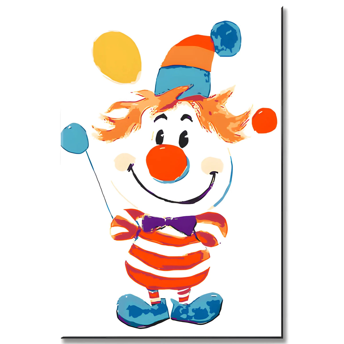 Malen nach Zahlen für Kinder Kleiner bunter Clown