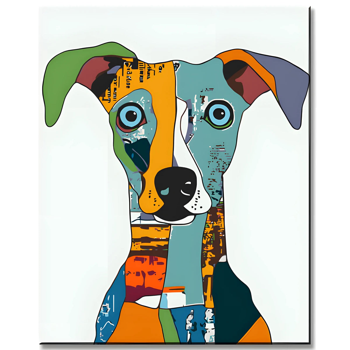 Malen nach Zahlen Graffiti Kunst Hund I