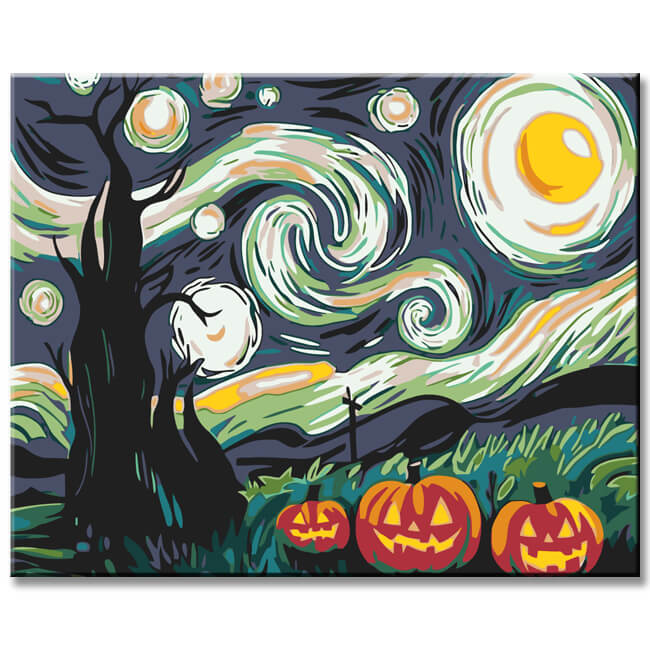 Malen nach Zahlen Van Goghs Sternennacht