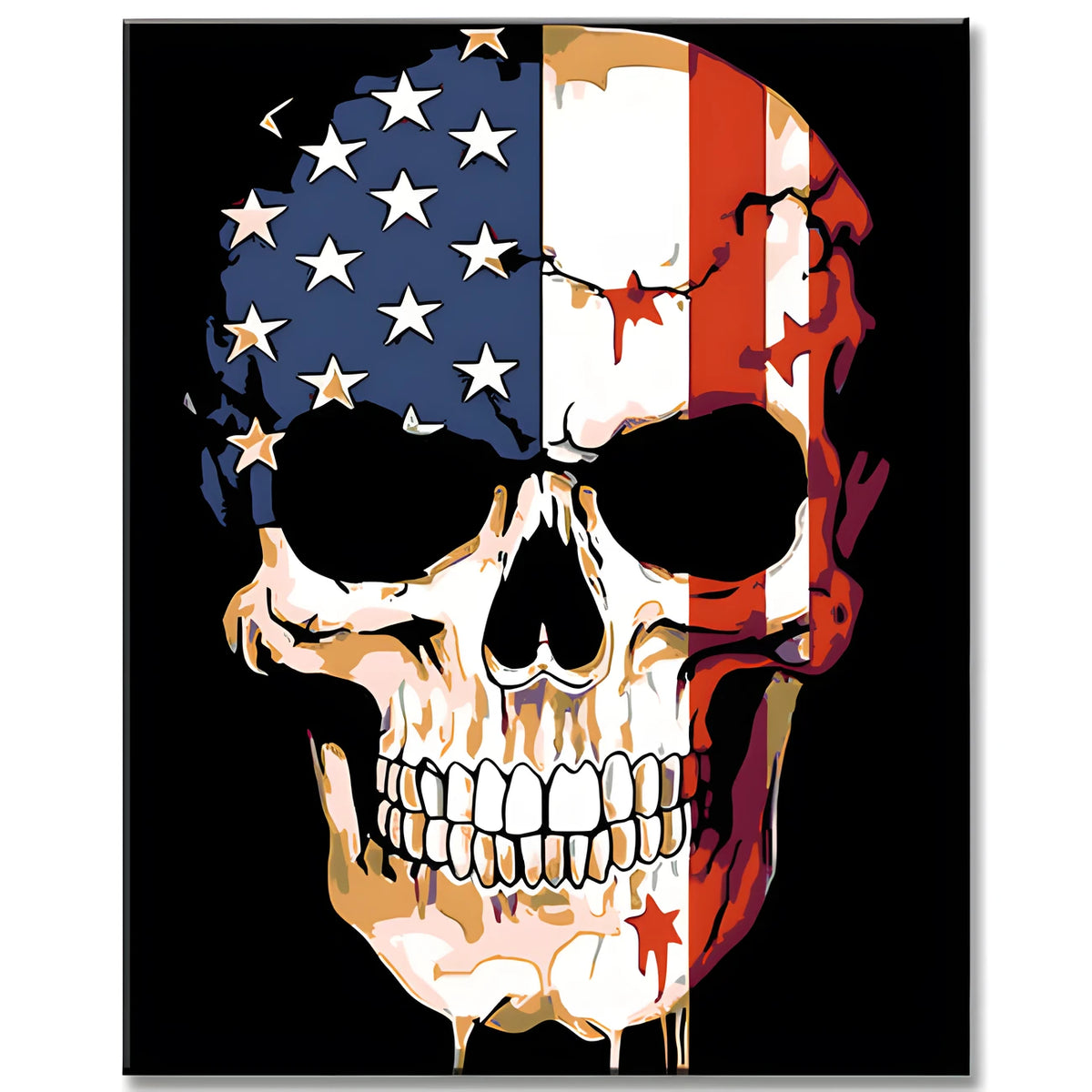 Malen nach Zahlen Totenkopf - USA - Amerika