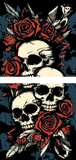 Malen nach Zahlen Totenkopf - Hexe 2-teilig