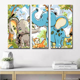 Malen nach Zahlen Kinder Motiv Illustration Tiere