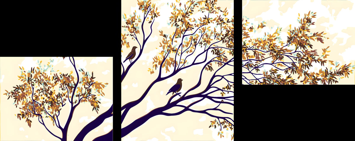 Malen nach Zahlen Baum und ßste Illustration Natur