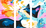 Malen nach Zahlen Kunst Illustration Katzen 3-teilig