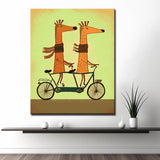 Malen nach Zahlen Tiere Giraffe auf dem Roller