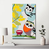 Malen nach Zahlen Katze und Vogel