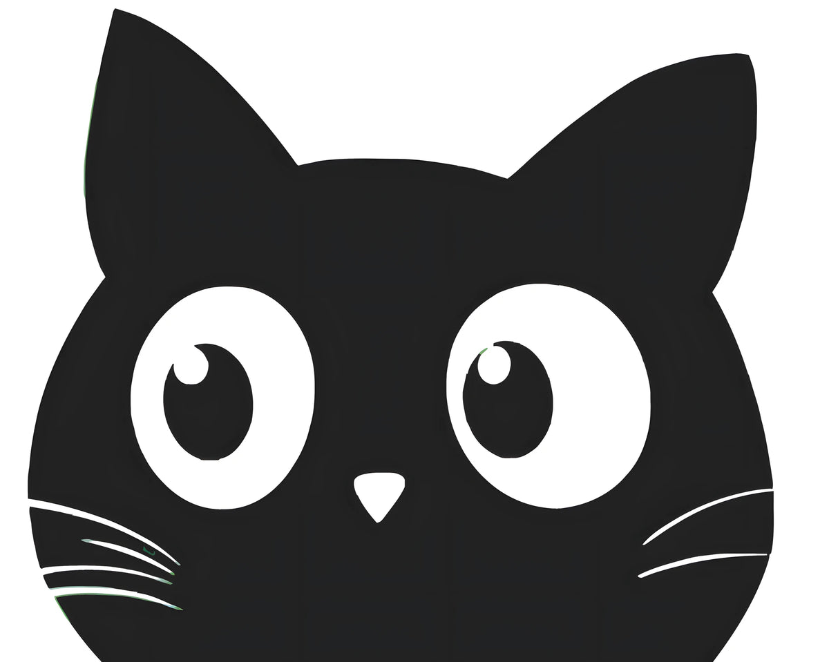 Malen nach Zahlen Katze Gesicht Schwarzweiss