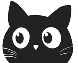 Malen nach Zahlen Katze Gesicht Schwarzweiss