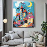 Malen nach Zahlen Katzenschloss