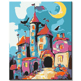 Malen nach Zahlen Katzenschloss