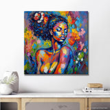 Malen nach Zahlen Kunst Kultur Bunte nackte Frau mit Baby im Zopf