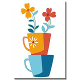 Malen nach Zahlen Kunst Minimalismus Farbige Tassen