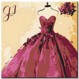 Malen nach Zahlen Kunst Lifestyle Violettes Ballkleid