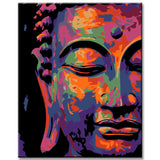 Buddhistische Kunst als Bilderwand  Farbenfrohe und Spirituelle LeinwandBilder - 3-teilig