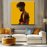 Malen nach Zahlen Afrika Person goldene Lippen & Brille