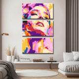 Malen nach Zahlen Kunst Lifestyle 3-teilig Gesicht mit Punkten