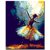 Malen nach Zahlen Kunst Tanzende Ballerina