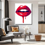 Malen nach Zahlen Rote Lippen Tropfen