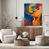 Malen nach Zahlen Regenbogen küssender Liebhaber