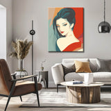 Malen nach Zahlen Orientalische Frau in Rot