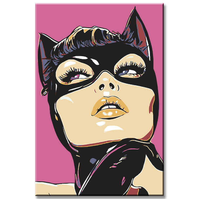 Malen nach Zahlen Catwoman Illustration