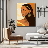 Malen nach Zahlen Mädchen mit langen Haaren