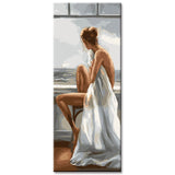 Malen nach Zahlen Abstrakte Kunst - Sitzende Frau Versand aus DE