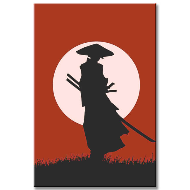 Malen nach Zahlen Roter Samurai Kunst