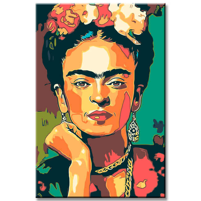 Malen nach Zahlen Porträt von Frida Kahlo