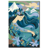 Malen nach Zahlen Mädchen in der Wellen Kunst Japan