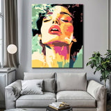 Malen nach Zahlen Frau Unterwasser mit Blick nach oben