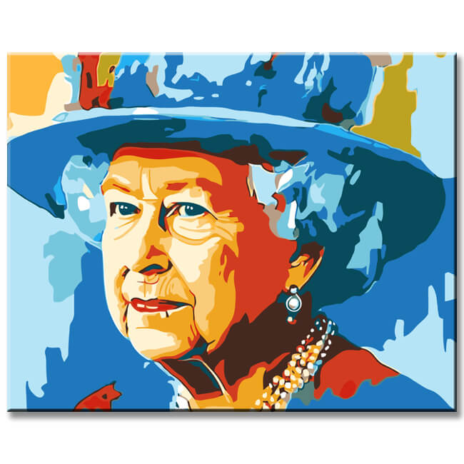 Malen nach Zahlen Königin Elisabeth II von England
