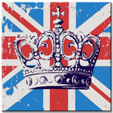 Malen nach Zahlen Königs Krone auf britischer Flagge